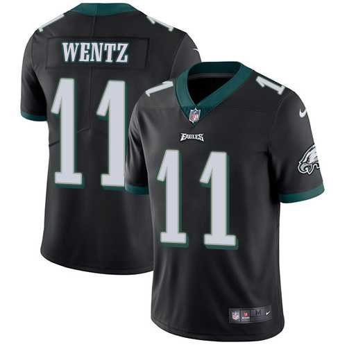 Nike Philadelphia Eagles #11 Carson Wentz Black Alternate NFL Vapor Untouchable Limited Jersey,We sell and wholesale Nike Philadelphia Eagles #11 Carson Wentz Black Alternate NFL Vapor Untouchable Limited Jersey on line form chian!